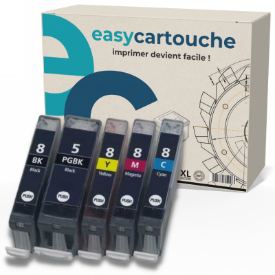 Pack de 5 cartuchos compatibles PGI-5/CLI-8 Canon - Barato